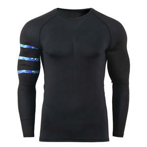 ชุดป้องกันผดผื่นแขนยาวแห้งเร็วสำหรับผู้ชายชุดว่ายน้ำเล่นเซิร์ฟและศิลปะการต่อสู้สำหรับ BJJ MMA - Product Image 1