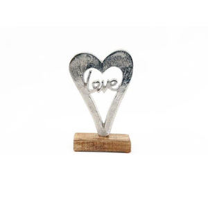 Design élégant Love On Mango Base en bois Pièce maîtresse de décoration d'intérieur durable avec couleur et tailles personnalisées - Product Image 5