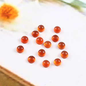 8X8MM AAA พลอยคาร์เนเลียนธรรมชาติทรงกลมหลังแบนปรับเทียบอัญมณีหลวมกึ่งมีค่าเครื่องประดับทำขายส่งจำนวนมาก - Product Image 3