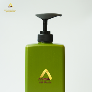 Botella plástica verde de la bomba del OEM 750ml con la cabeza de aluminio para el champú y la loción - Product Image 3