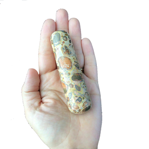 Varita de cristal de alta calidad, Varita de jaspe de leopardo para mujeres, ejercicio de Kegel, cuerpo Natural y masaje curativo de cristal Yoni, venta al por mayor - Product Image 2