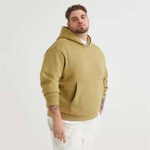 Wholesale Plus Size 330g Pure Cotton Unisex French Terry Custom logo Plain Blank Women's Men's Zipper-up Pullover <b>Hoodies</b> - Product Image 3