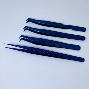 Pince à épiler pour faux cils en acier inoxydable de qualité fine droite et incurvée - Product Image 4