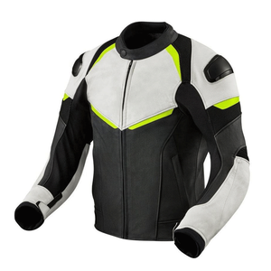 Chaqueta de carreras de cuero genuino para hombre, chaqueta blindada de cuero protegido con certificación CE para hombre - Product Image 3