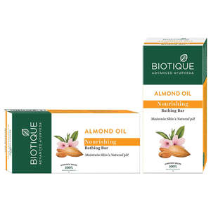 Biotique Almond Oil Nourishing Bar <b>Soap</b> Solid Moisturizing & Whitening for All Skin Types 150g - Product Image 2