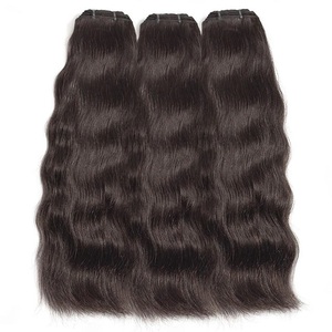 Extensiones de Cabello Humano Remy Indio, Ondulado Profundo, Doble Trama, Tejido a Máquina, Cabello Virgen, Color Negro, Cutícula Completamente Alineada - Product Image 4