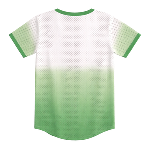 Camiseta de Béisbol con Rayas Finas Estilo Desteñido 08 Pretty Girl, Ropa de Hermandad Griega, Rosa y Verde para Mujer, Estilo Universitario, Ropa Griega Elegante - Product Image 4