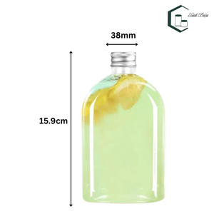 Envase de plástico para bebidas PET de 350ml/500ml del fabricante de Vietnam, botella plana, hombro redondeado, tapa de aluminio, Impresión de embalaje - Product Image 3