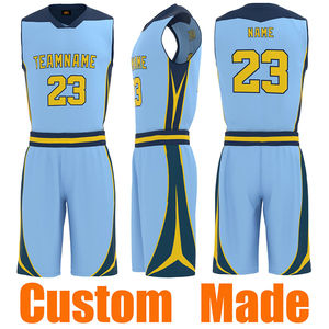 Uniformes de baloncesto personalizados, camisetas y pantalones cortos transpirables, ligeros y que absorben la humedad. - Product Image 5