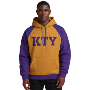 Sweat à capuche Omega brodé Premium Old Gold & Purple Manches raglan Vêtements de fraternité grecque Divine Nine HBCU College Clothing - Product Image 1