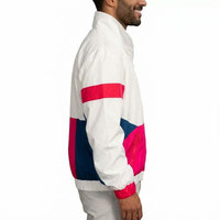 Veste coupe-vent à blocs de couleur personnalisés, légère, résistante à l'eau, veste décontractée d'extérieur pour hommes