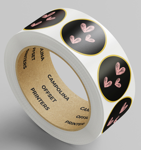 Custom 3 Hearts PVC Labels Roll Love-Themed Adhesive Printed <b>Tag</b> for Valentine's Day Packaging for <b>Gift</b> Boxes - Product Image 2