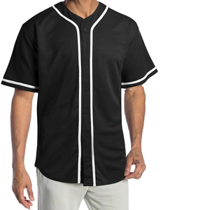 Maillot de baseball respirant 100% polyester, personnalisable, taille adulte, couleur unie, maillot d'équipe sportive - Product Image 2