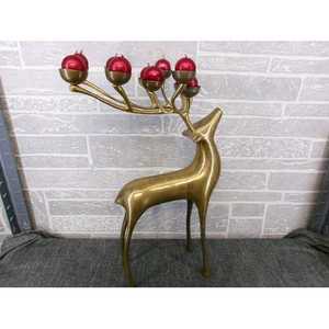 Vente chaude avec un prix raisonnable fabriqué en Inde Renne en laiton de créateur pour la décoration intérieure Exportateur décoratif antique de l'Inde - Product Image 3