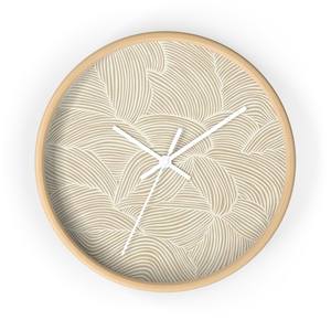 Reloj de pared de madera Beige minimalista estético y diseño elegante decoración de madera neutra para el hogar Reloj de pared moderno reloj de pared Metal moderno - Product Image 1