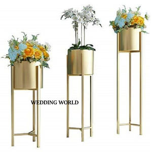 Maceta de metal redonda con soporte maceta hecha a mano de calidad superior maceta clásica elegante nueva maceta de metal al por mayor - Product Image 3