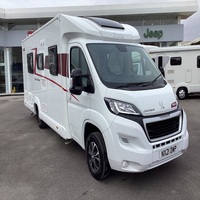 Mini-caravane de luxe tout-terrain avec toilettes, design moderne, fonctionnalités étendues, pour 4 personnes, en acier inoxydable, coulissante, grise