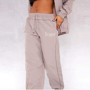 Conjunto Deportivo Personalizado con Cremallera, Chaqueta Ligera Impermeable y Transpirable, Conjunto Cortavientos para Entrenamiento, Chándal para Mujer - Product Image 4