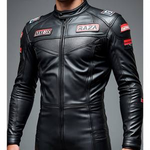 Traje de carrera de motocicleta de cuero genuino | Ajuste personalizado de una pieza | Deslizadores de rodilla y codo reemplazables | Suministro de alta calidad - Product Image 6