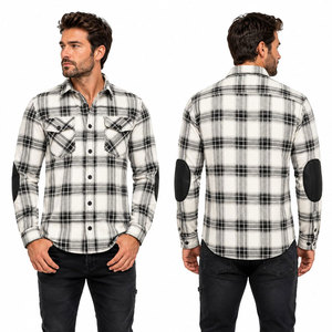 Motorcycle <b>Flannel</b> <b>Overshirt</b> Long Sleeve Outdoor Riding Apparel For <b>Men</b> Riding <b>Flannel</b> Shirt Durable Cotton Motorcycle Apparel - Product Image 4