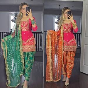 Ra mắt thiết kế mới mặc bên nhìn hàng đầu, dhoti <span class=keywords><strong>salwar</strong></span> và dupatta - Product Image 1