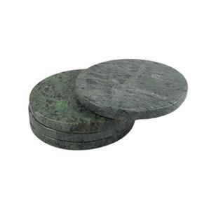 Juego de posavasos con inserto de latón y mármol verde, 4 Uds. Para cocina, oficina, Bar, regalo, nuevo aspecto elegante para bebidas, materiales de primera calidad hechos a mano - Product Image 5