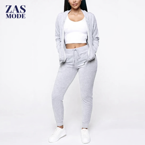 Luxury Zip Up Tracksuit Cotton Two Piece Set Premium Streetwear Outfit Oversized Zip <b>Hoodie</b> and Joggers Soft Terry Fabric Inside - Product Image 1