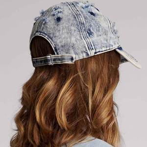 OEM Vente en gros personnalisé de haute qualité Logo personnalisé Denim délavé Chapeau de papa Casquette de sport personnalisé lavé en détresse Casquette de sport - Product Image 6