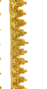 Home Textiles <b>Gold</b> Thread with Sequins Lace Piece Dance Dress Sewing Glitter Woven Lace <b>Trim</b> for Shoes & Bags Nylon - Product Image 2