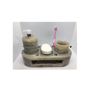 Ensemble de salle de bain en marbre blanc au Design fantastique, accessoires de salle de bain d'hôtel personnalisés à des prix compétitifs - Product Image 5