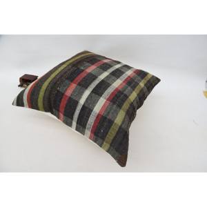 หมอนลายสก็อตหลากสี24x24นิ้วผ้าขนสัตว์สไตล์วินเทจเทคนิคการถักลายสก็อต - Product Image 5