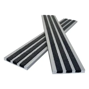 Metal Stair Edging And Tread Stair Nosing Edge Trim In Aluminium Anti Slip Material