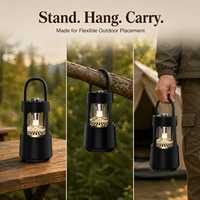 Lanterne de camping portable avec haut-parleur Bluetooth 5.3, étanche, audio sans fil, lumière, batterie 4000 mAh pour pique-nique en plein air