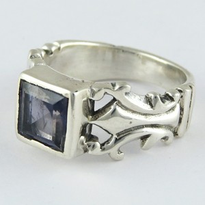 Anillos de Plata de Ley 925 con Iolita Azul Secret Beauty, Joyas Shri Ashapura, Estilo Bohemia, Engaste de Bisel, Joyería para Aniversario de Bodas - Product Image 3