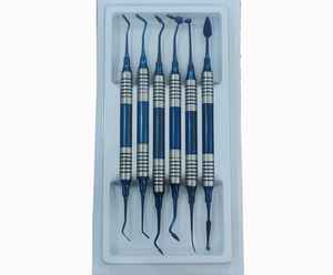Détartreur de nettoyage avec logo personnalisé de haute qualité kit complet de 6 outils dentaires professionnels par instruments chirurgicaux medicab - Product Image 1