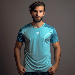 เสื้อยืดผ้าฝ้ายสำหรับผู้ชายแบบถักไซส์ใหญ่ปกติระบายอากาศได้ดีกันยูวี100% โลโก้แบรนด์ของคุณ - Product Image 3