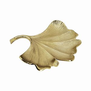 MZ INTERNATIONAL Plateau de service de 11 pouces en aluminium à feuilles d'or, style design Art déco avec finition dorée élégante - Product Image 3