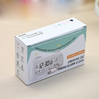 Jam Meja Digital Lucu dengan Lampu Latar Jam Alarm Akurasi Tinggi untuk Anak-anak dengan Layar LCD Elektronik Transparan