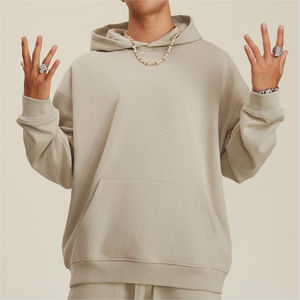 Sudadera con Capucha Personalizada de Invierno para Hombre, Estilo Urbano, 400 500GSM, Felpa de Algodón de Alta Calidad, Sin Cordones, Corte Regular, con Bolsillos - Product Image 4