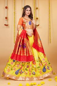 Dernier concepteur Paithani Silk Zari Work Lehenga Choli par Fab Zone - Product Image 4