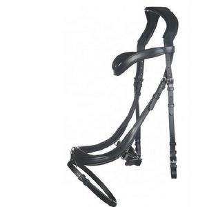 Bride de cheval occidentale synthétique fantaisie Offre Spéciale Bride de cheval de course en PVC avec sangle en PP Articles de sport équestres - Product Image 1