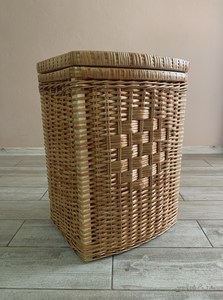 High Quality Handmade Rattan Storage <b>Basket</b> Natural <b>Wicker</b> <b>Hamper</b> for Clothing Organizing Decorative Vietnam <b>Basket</b> - Product Image 3