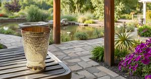 Taza Julep de menta de latón con diseño de flores Con capacidad de 12 onzas. - Product Image 5