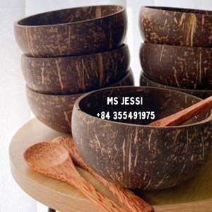 Cuencos de cáscara de coco hechos a mano/100% naturales, ecológicos, hechos a mano en Vietnam/Sra. Jessi - Product Image 1