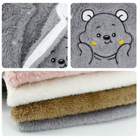 Veste bébé Dokma mignonne à motif de dessin animé ALB24 en polaire sherpa unisexe avec fermeture éclair, col rond, douce, chaude, décontractée, doublure en coton tricoté, 4 saisons