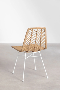 Modern Design Contemporary Minimalist Metal Dining <b>Chair</b> Synthetic <b>Rattan</b> Wicker <b>Chair</b> for Restaurant Hotel Furniture for Park - Product Image 4