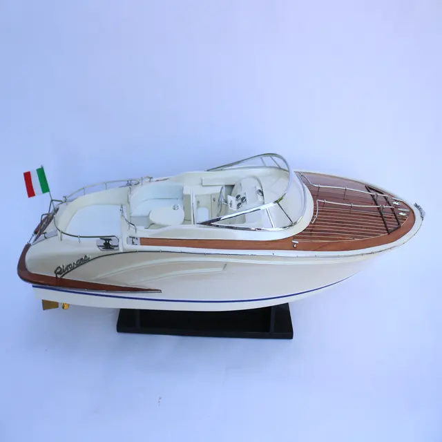 Riva Rama 44-Witte Parel Geschilderd Houten Model Boot/Handwerk Model Schip