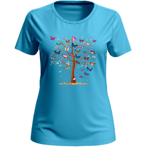 เสื้อผ้าสำหรับผู้หญิงผ้าฝ้าย100% ที่มีคุณภาพที่ดีที่สุดและราคาถูกโรงงานผู้ผลิตพิมพ์เสื้อยืดสำหรับผู้หญิงพิมพ์เสื้อยืด - Product Image 4