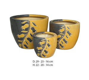 Macetas de cerámica esmaltadas vietnamitas modernas, Kit de macetas de arcilla alta para decoración interior del hogar y el jardín, suelo, centro comercial, plantación - Product Image 6