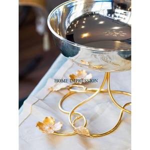 Vendeur chaud bols à mélanger or en acier inoxydable bol de service alimentaire à la main de table décoratif servant salade en métal plat à Dessert - Product Image 5